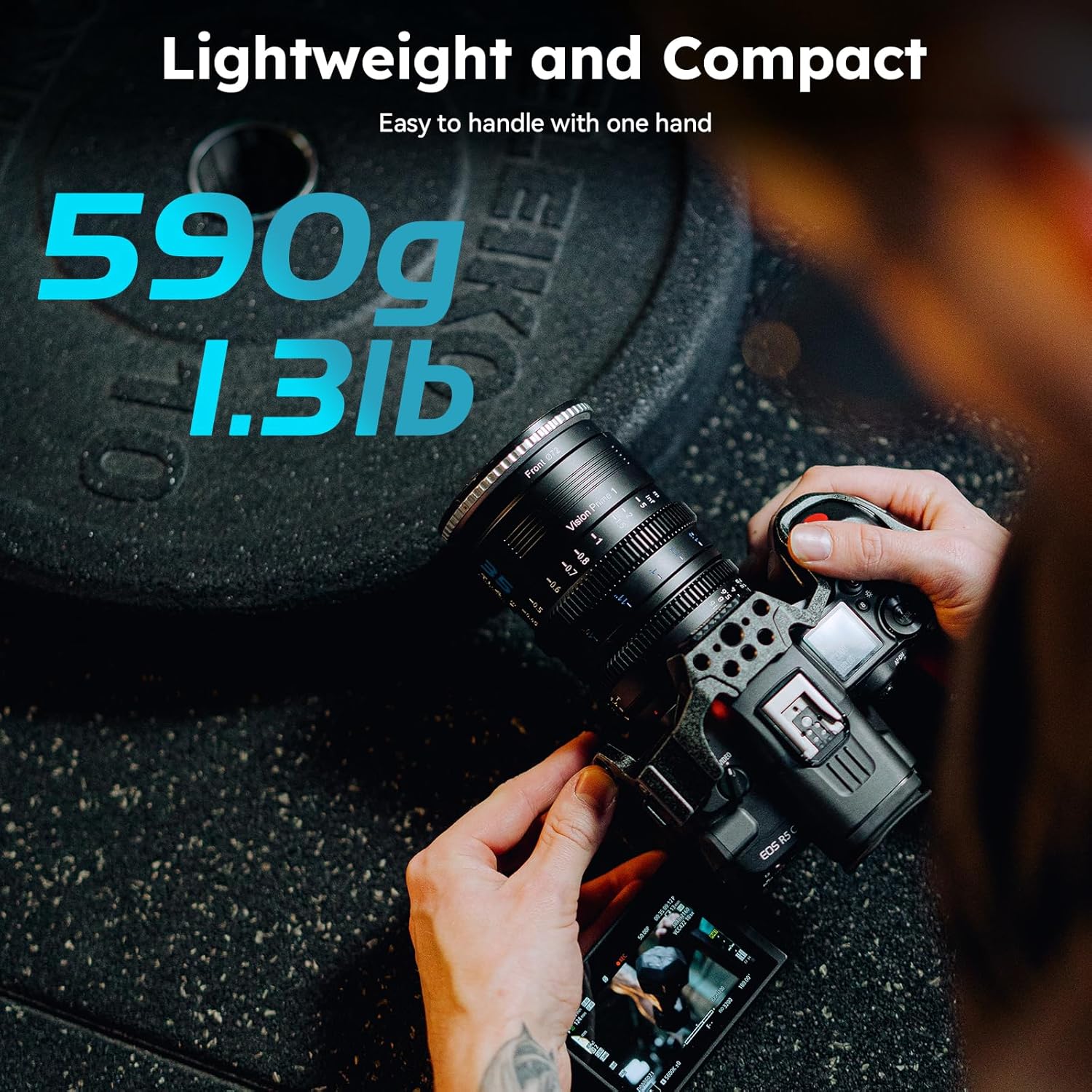 SIRUI VP-1 Vision Prime 1 T1.4 Full Frame Cine Lens, 35mm Manual Focus Cinema Lens with Pre-Installed E Mount, Interchangeable RF/Z/L Mounts (Black) - Image 7
